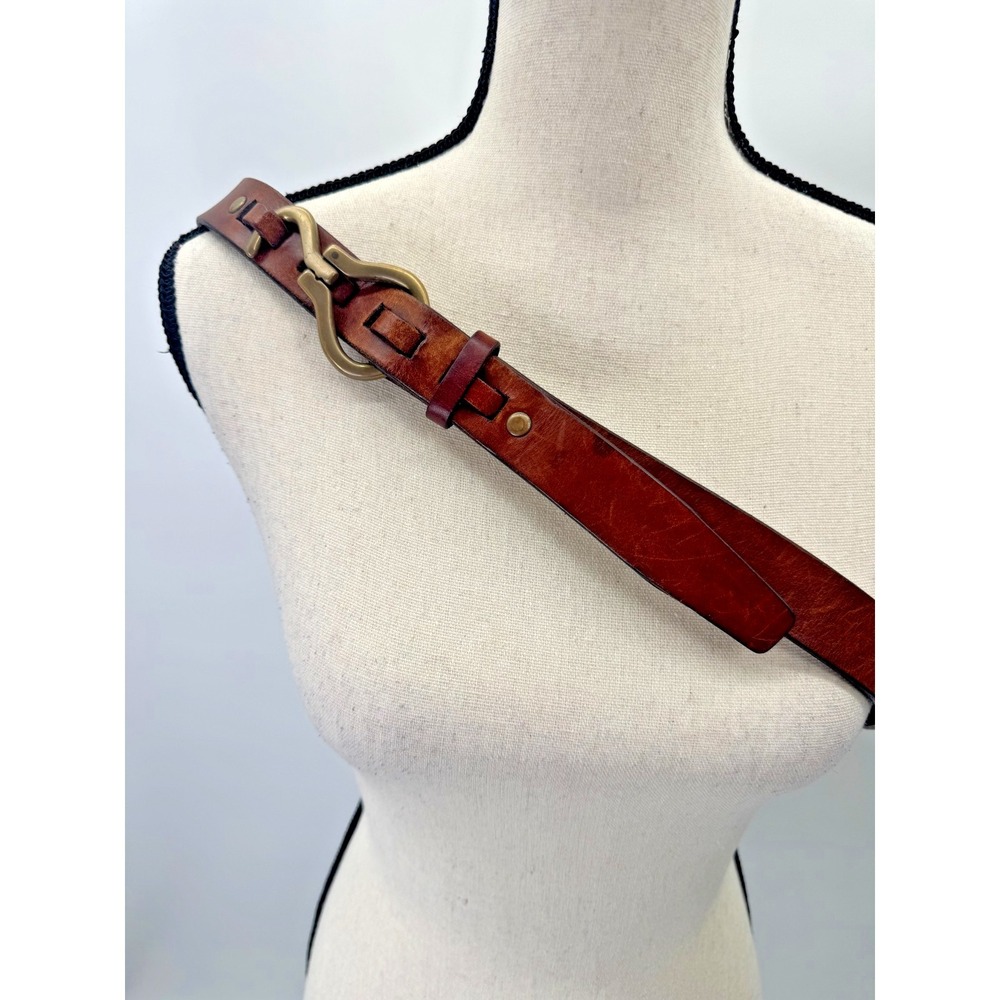 Vintage Orvis Chestnut Full Grain Leather Equestrian Hoof Pick Belt 40 Brass USA - Picture 3 of 16